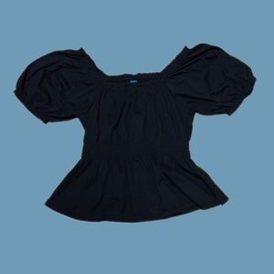 Old Navy Black Puff Sleeve Blouse